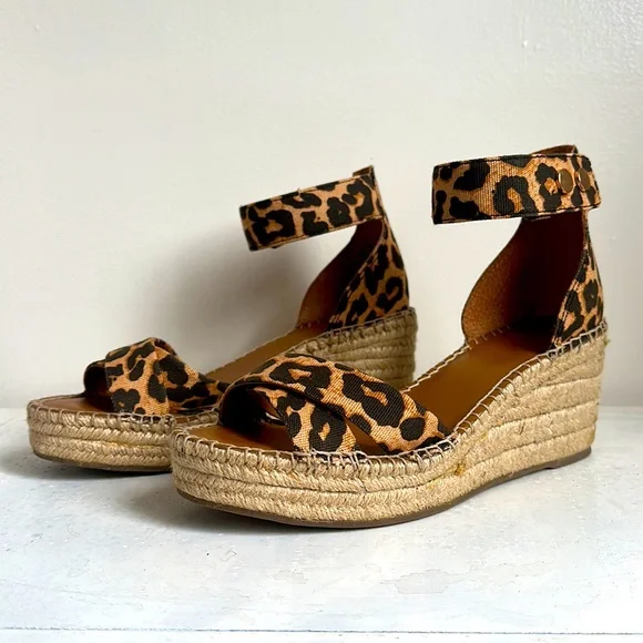 Franco sarto outlet leopard wedge